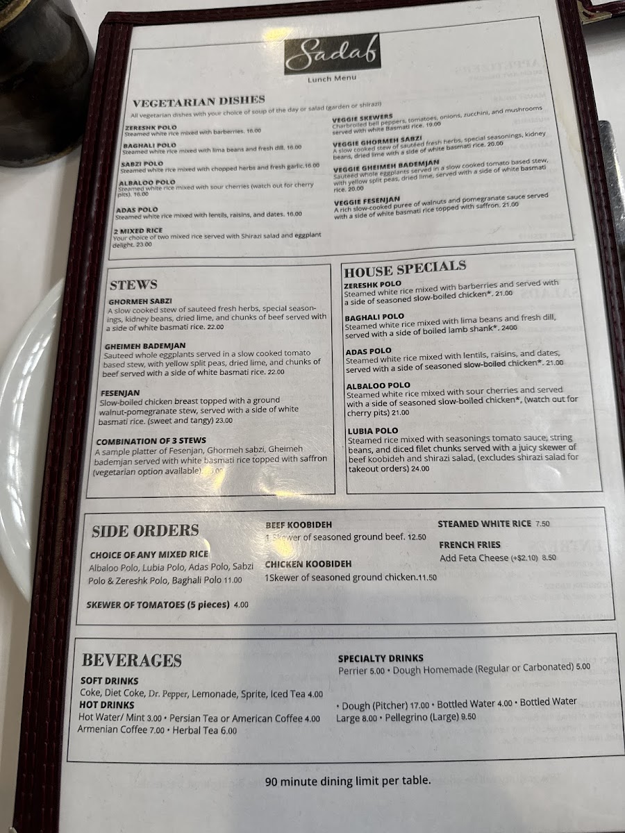 Menu Sadaf Restaurant-2