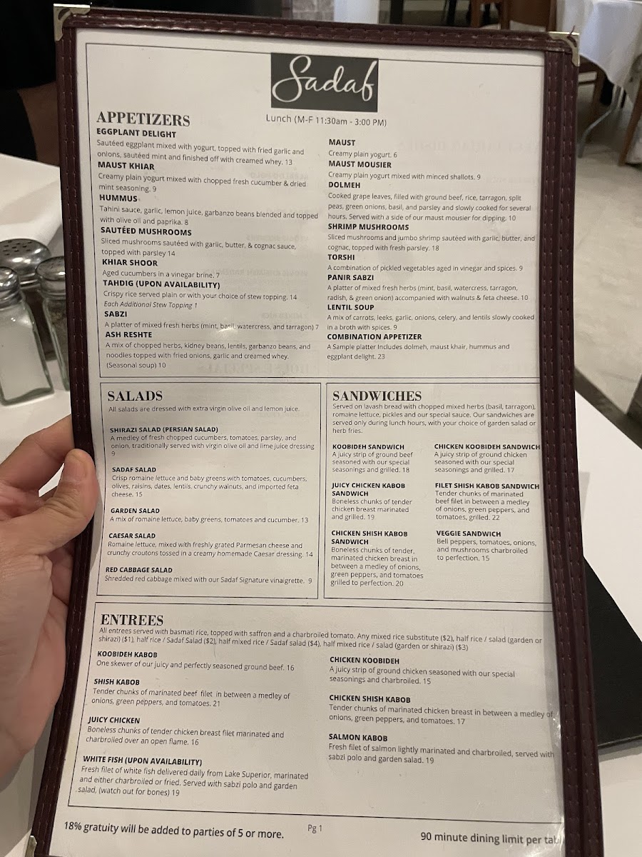 Menu Sadaf Restaurant-4