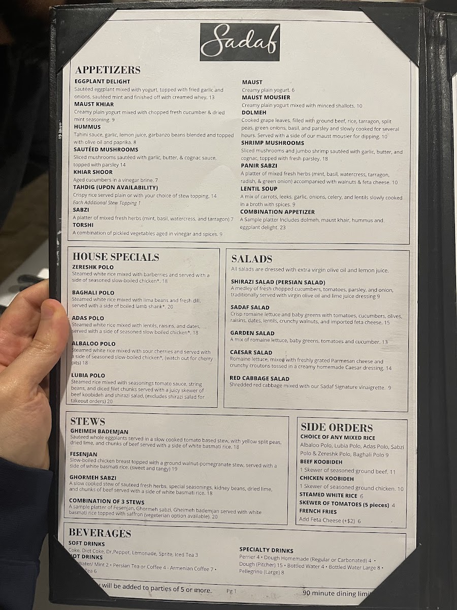 Menu Sadaf Restaurant-5